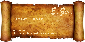 Eizler Zsolt névjegykártya